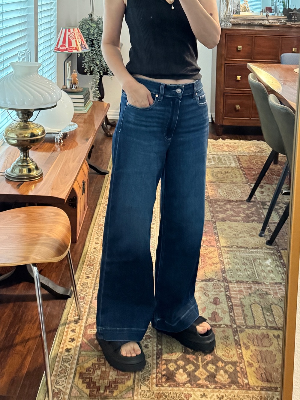 PAIGE Anessa High-Rise Wide-Leg Jeans Size 28 - Picture 6 of 16
